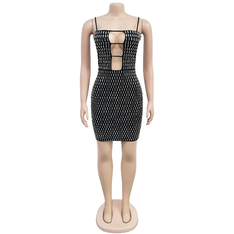 Lumi Rhinestone Camisole Mini Dress