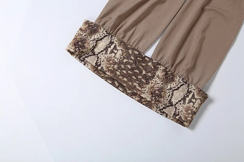 Sahara Snake-Print Halter Shorts Set Two-piece