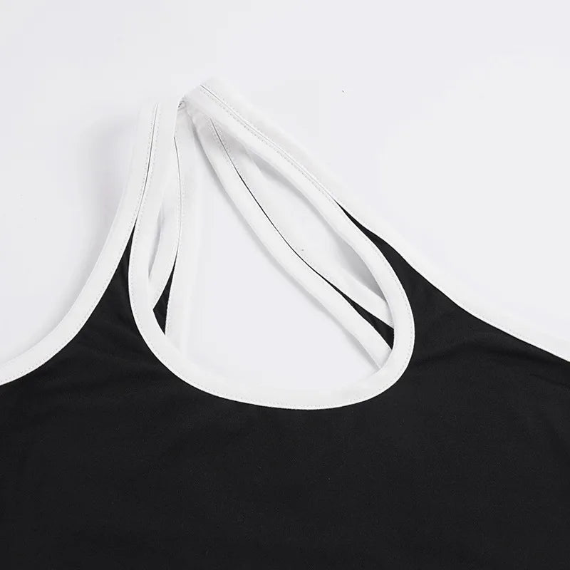 Kaia Asymmetrical One-Shoulder Cutout Top One-piece