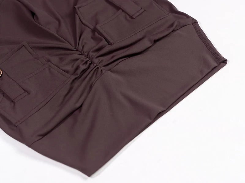 Mira Pocket Scrunch High-Waist Yoga Shorts One-piece