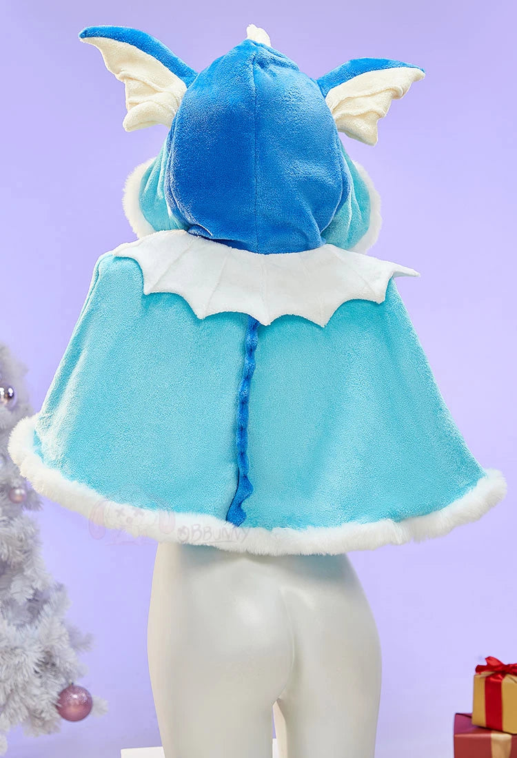 Liora Hooded Fur-Trim Cape & Lace-Up Velvet Cosplay Costume Set