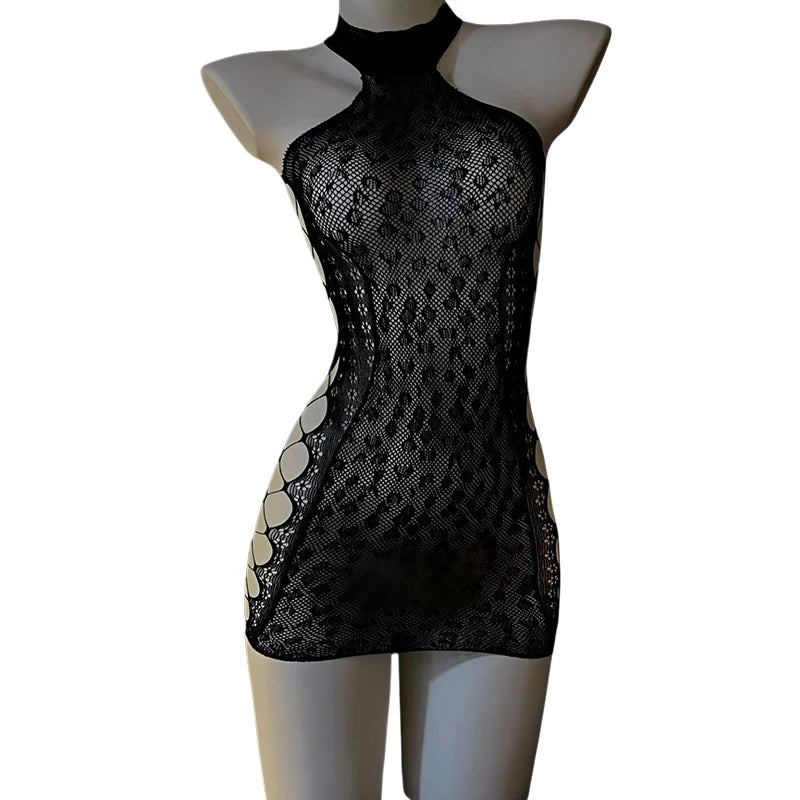 Midnight Mirage Fishnet Mesh Lingerie
