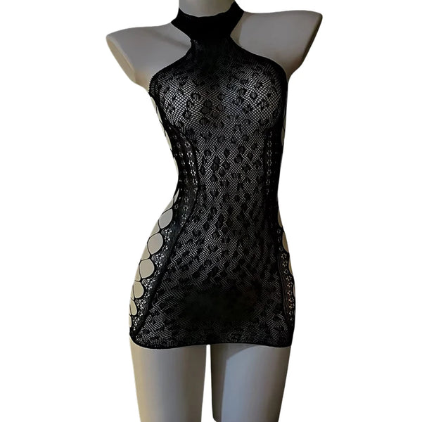 Midnight Mirage Fishnet Mesh Lingerie