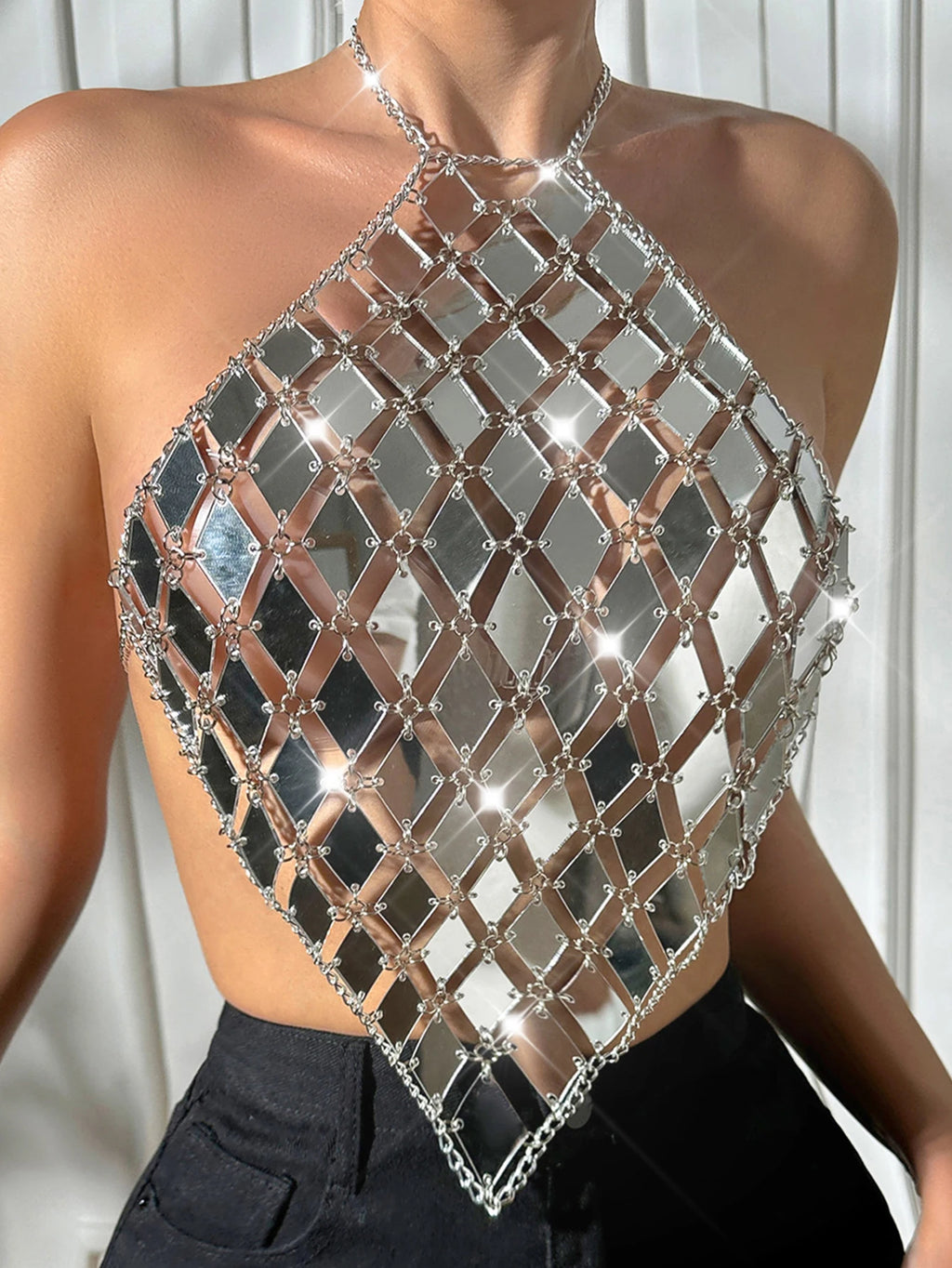 Celeste Mirror Mosaic Festival Top One-piece