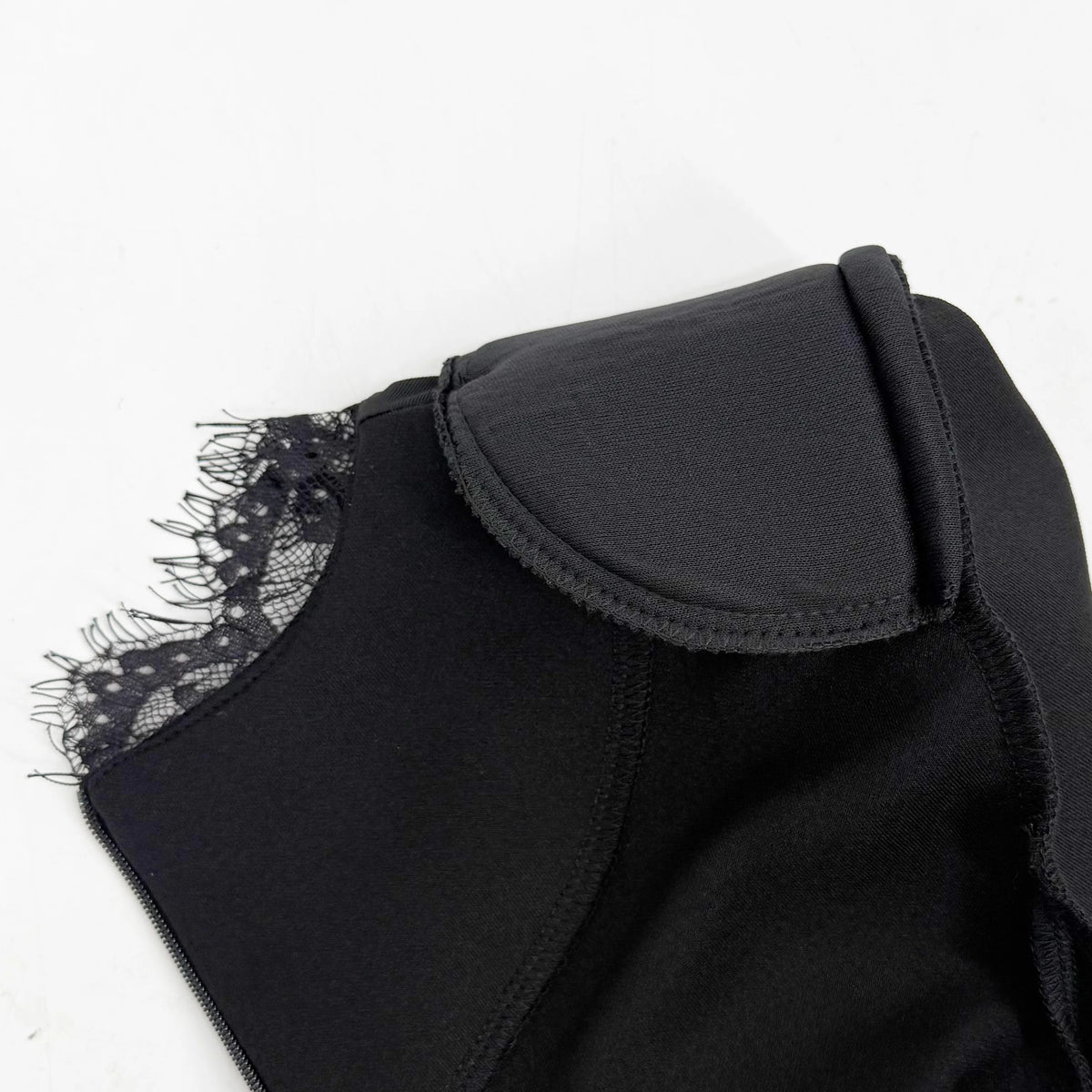 Nadine Lace-Paneled Stand-Collar Mini Dress