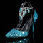 2025 Spring And Autumn New Women'S Shoes Pointed High Heels Crystal Diamond Chain Wedding Shoes Banquet Women'S Single Pumps