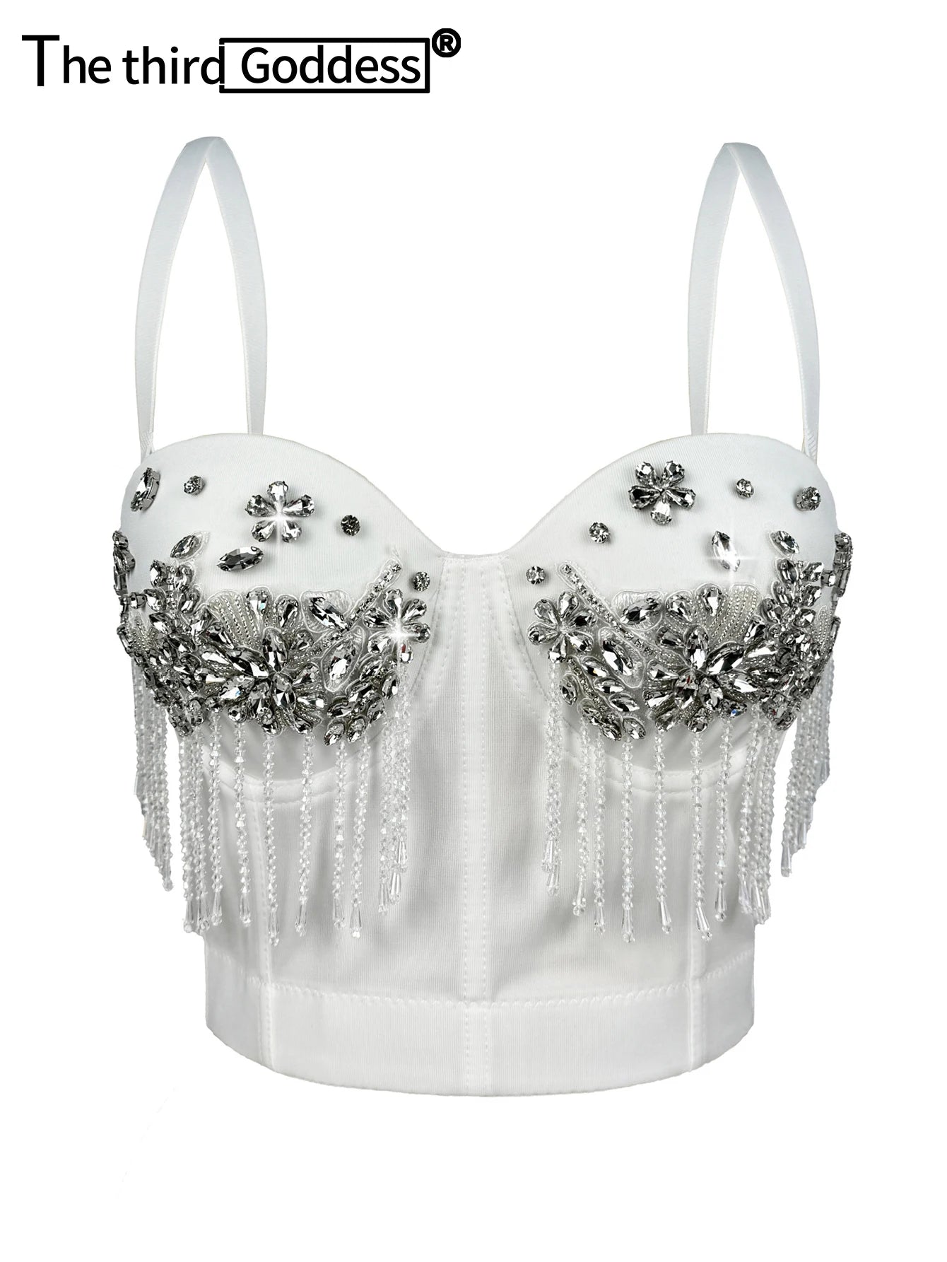Sexy halter rhinestone corset crop top women summer club party tank tops for woman clothes cropped tube top hotwife streetwear