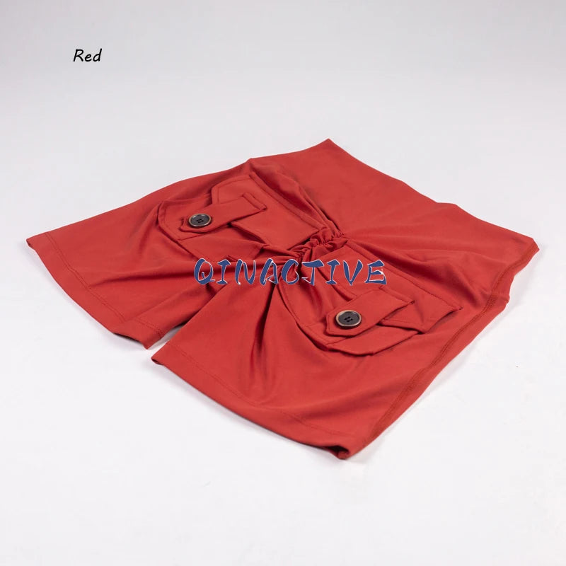 Mira Pocket Scrunch High-Waist Yoga Shorts One-piece