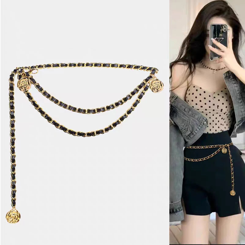 Flora Flower Pendant Waist Chain