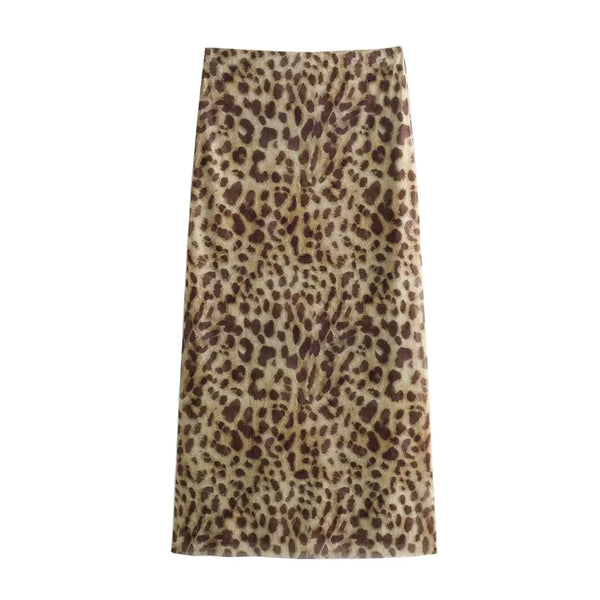 Nahara Leopard Ruched Bandeau Top & Midi Skirt Separates