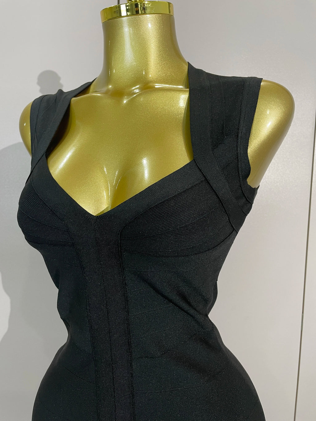 Sabella Deep-V Sleeveless Bandage Mini Dress