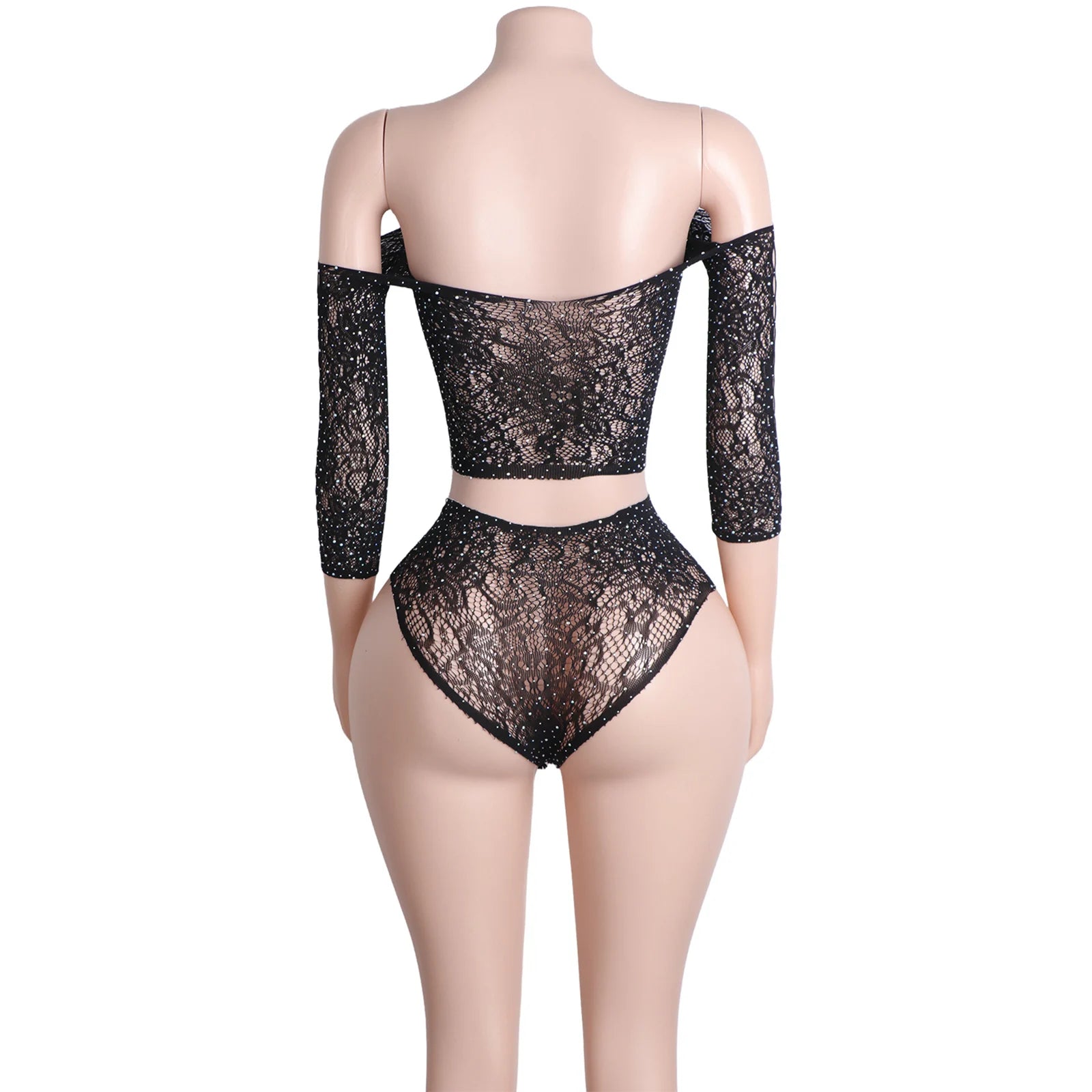 Noir Romance Lace Lingerie Two-piece