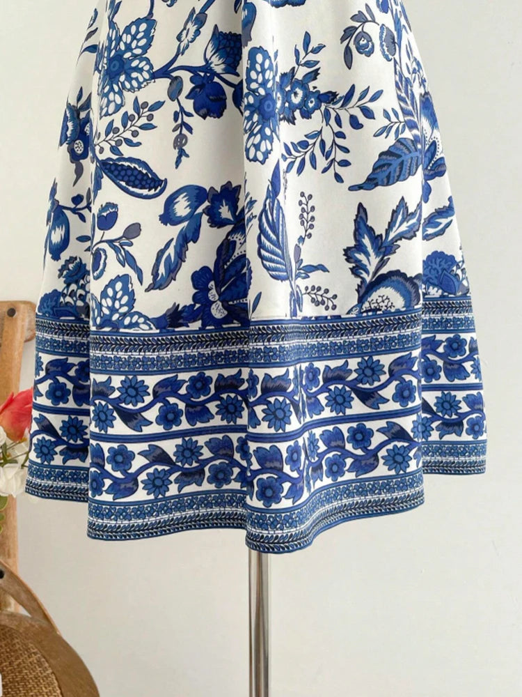 Jolie Blue Floral Halter Midi Dress