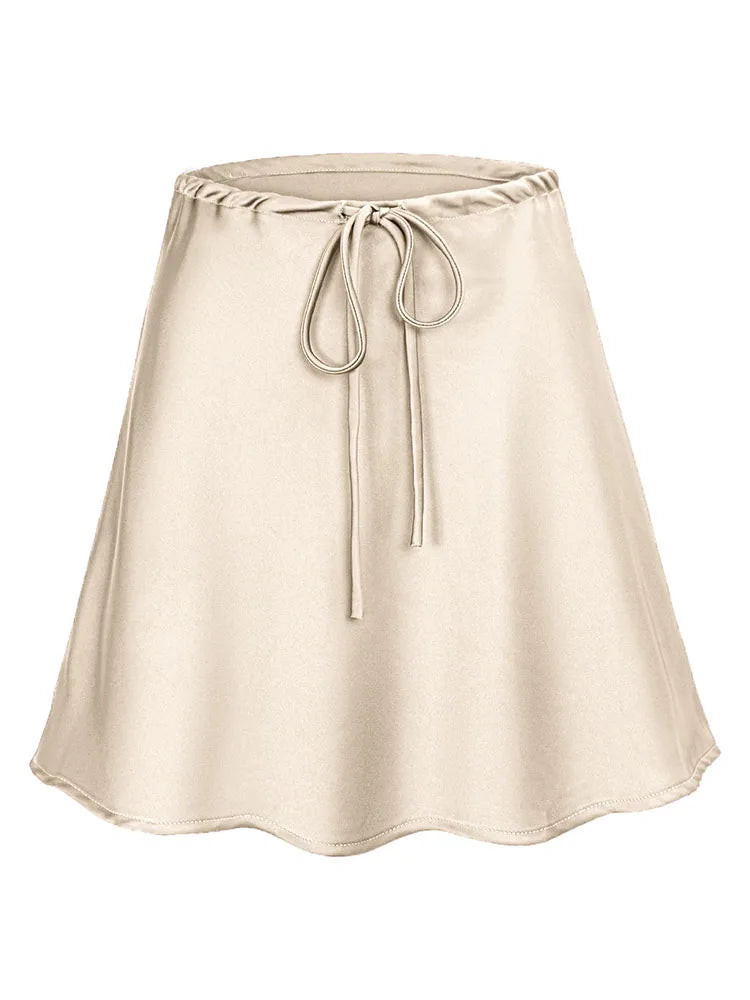 Esme A-Line Satin Mini Skirt One-piece