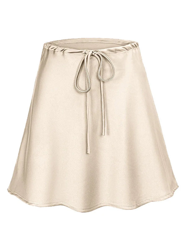 Esme A-Line Satin Mini Skirt One-piece