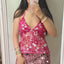 hirigin Sequin Halter Top for Women Sexy Deep V Neck Beaded Tops Sparkly Glitter Tank Top Going Out Rave Outfits Party Clubwear