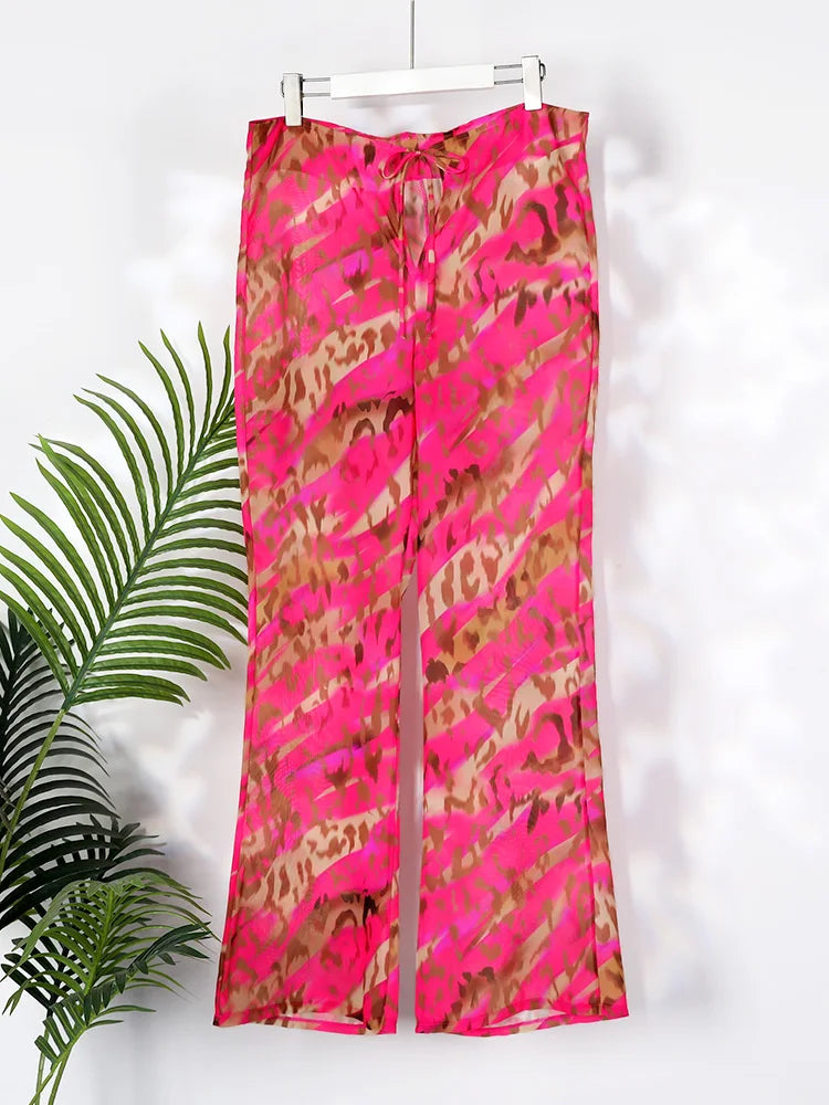 Zaria Printed Deep-V Swim Set