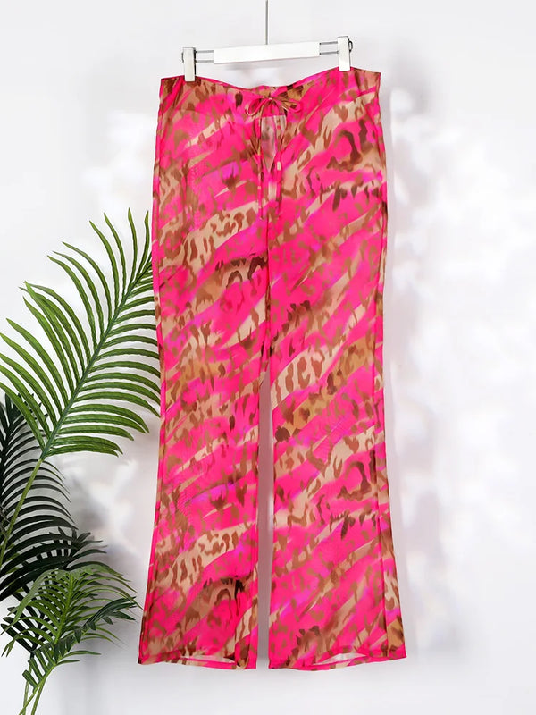 Zaria Printed Deep-V Swim Set