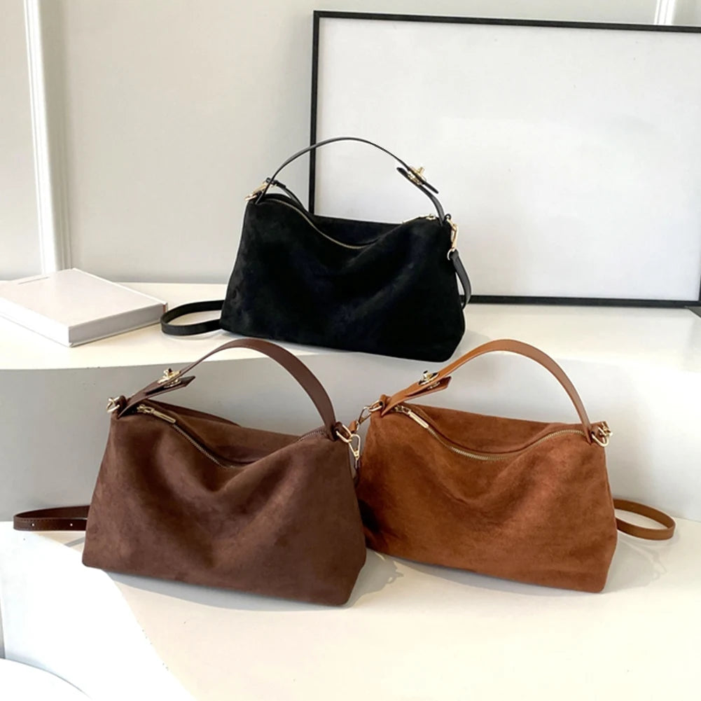 Moira Faux-Suede Boston Bag
