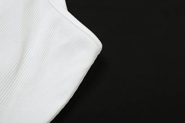 Metal Buckle Decoration Tank Tops Women Turtleneck Off Shoulder Skinny Stretch Street Fashion Wild Style Solid Outfits