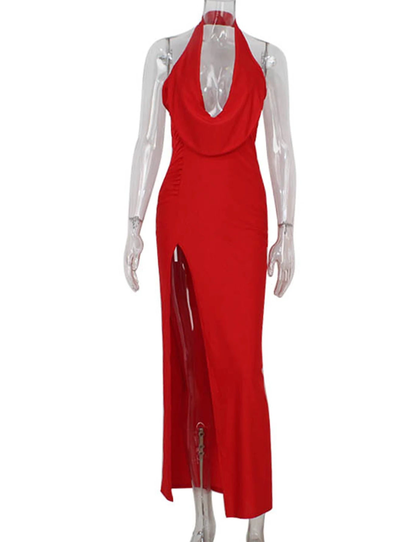 Camellia Backless Bodycon Formal Maxi Dress