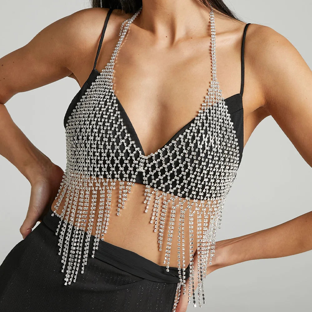 Lumière Crystal Tassel Body Chain Main image