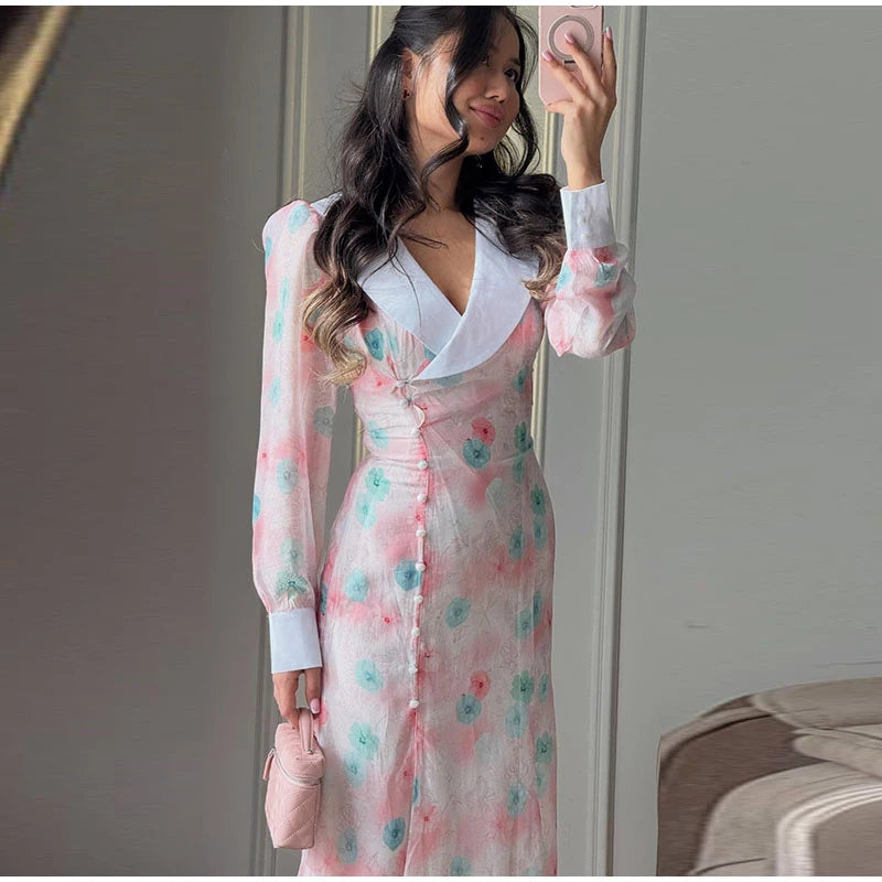 Honora Bodycon Long-Sleeve Maxi Dress