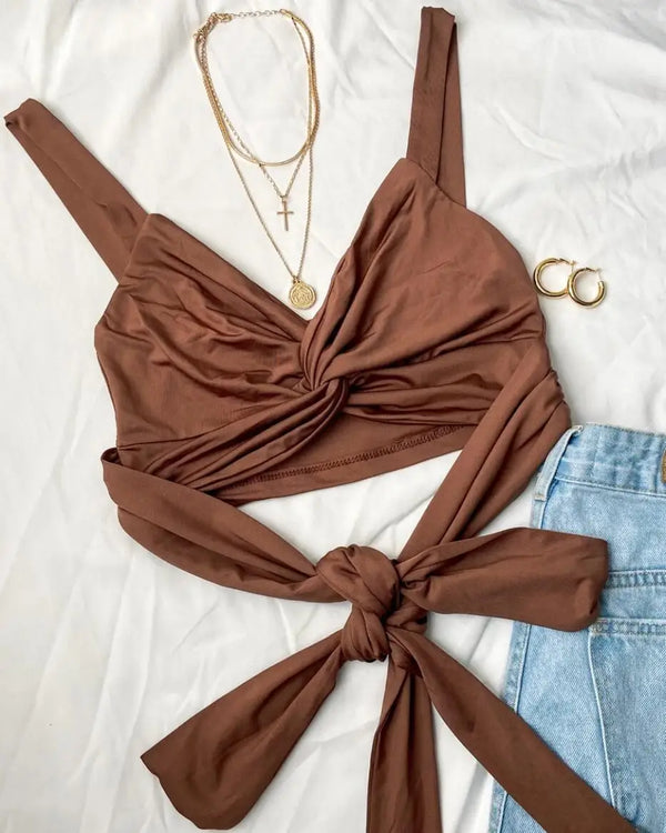 Bella Twist Cutout Sleeveless Tank Top One-piece