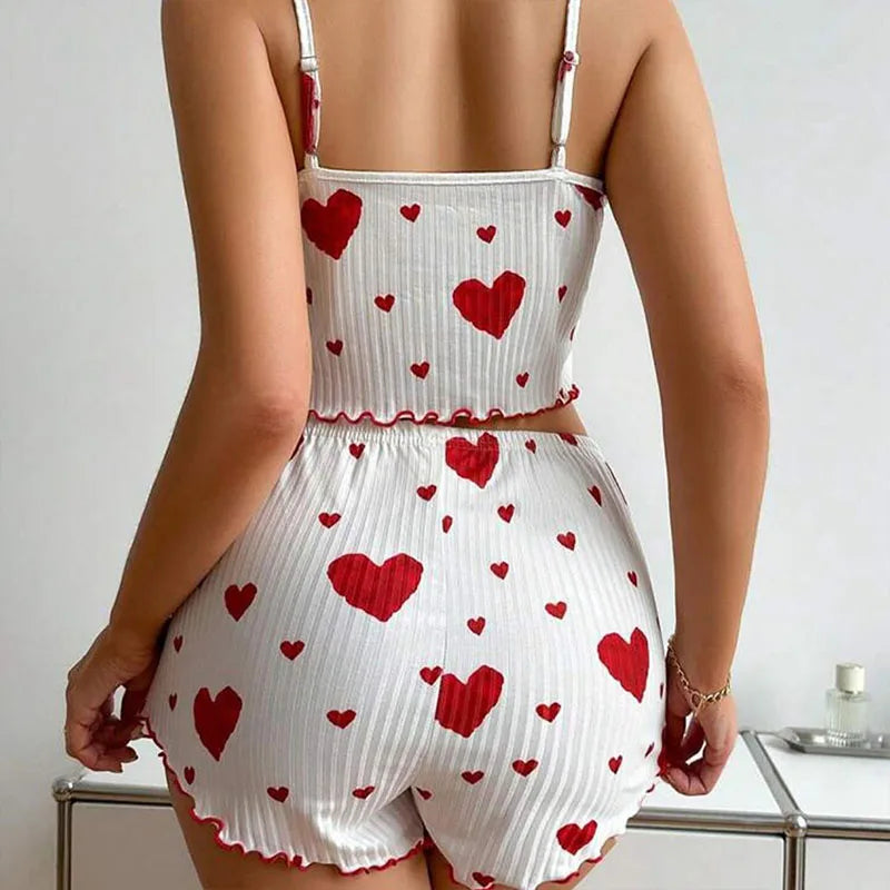 Mirabelle Love-Print Pajama Shorts Two-piece Secondary image