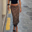 Benedetta Leopard Mesh Lace-Hem Midi Skirt One-piece