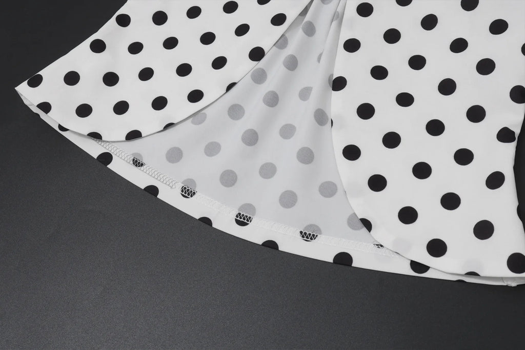 Carys Polka-Dot Tie-Front Halter Crop Top One-piece