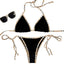 Luxury Stripe Halter Bikini Set for Women, Two-Piece Sexy Swimsuit Bathing Suit, Fashion Beach Swimwear