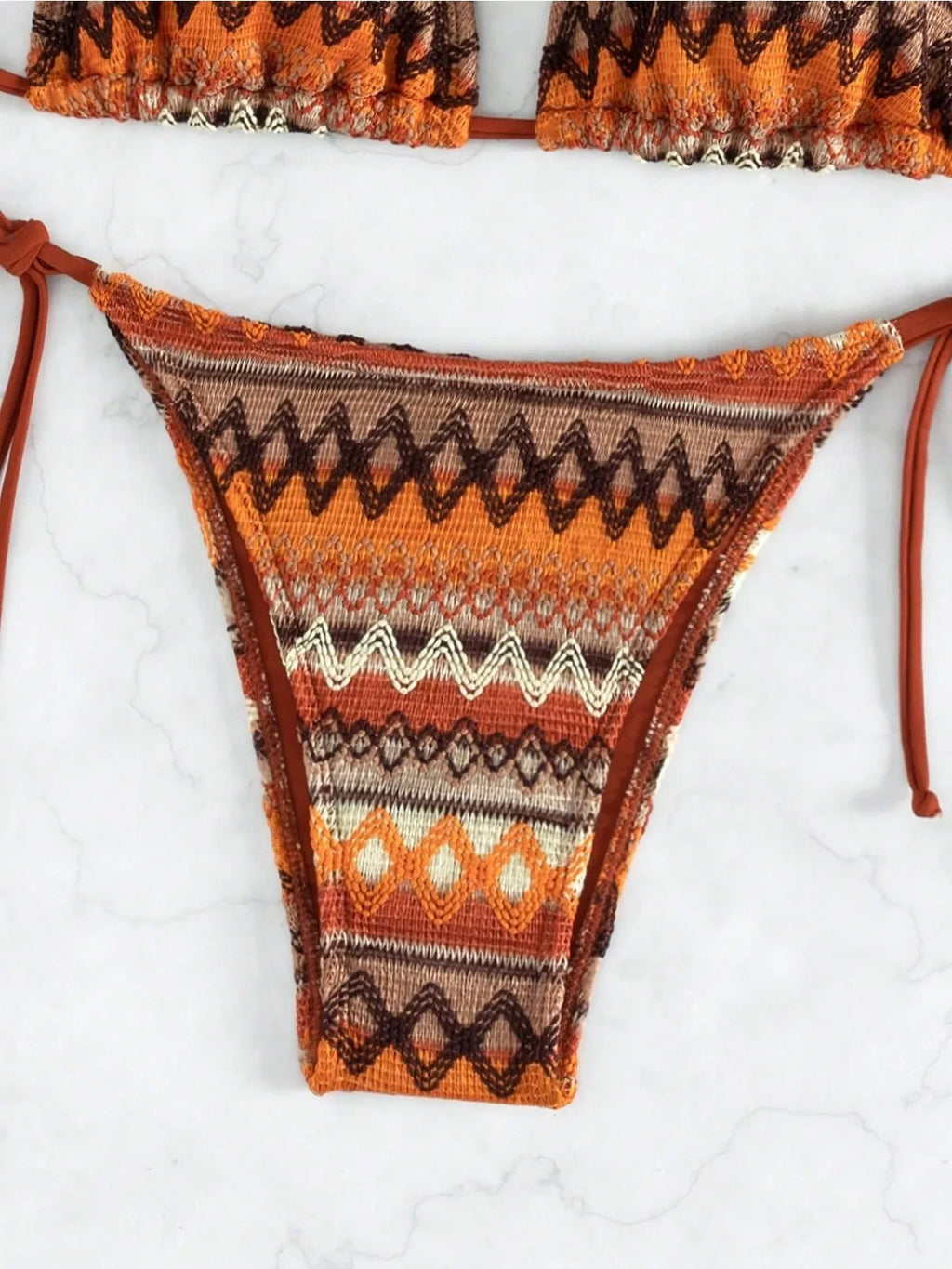 Esme Knitted Stripe Halter Bikini Two-piece