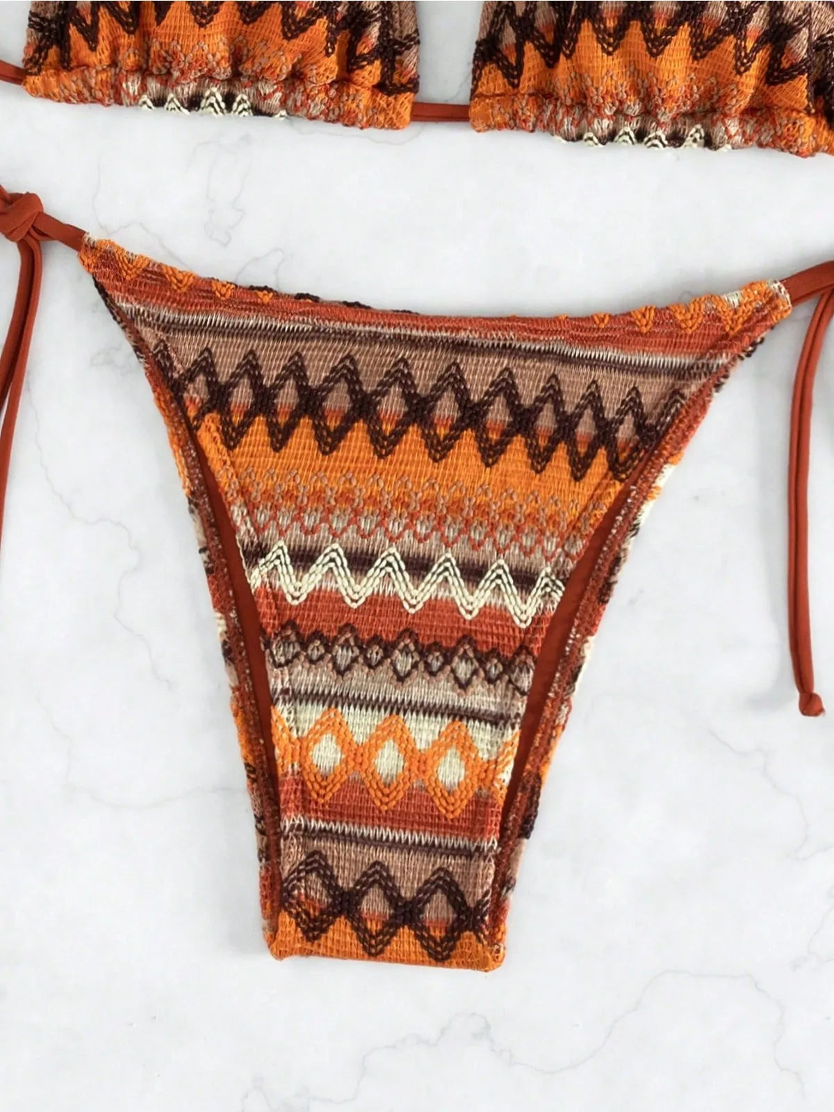 Esme Knitted Stripe Halter Bikini Two-piece