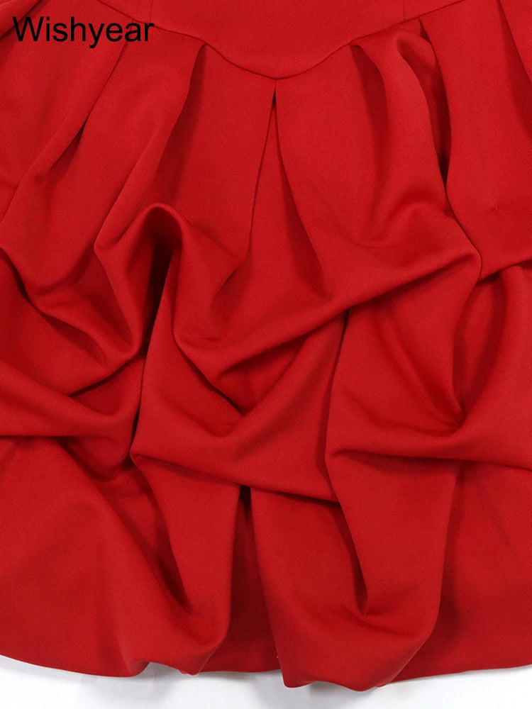 Reverie Strapless Ruffle Bubble Mini Dress