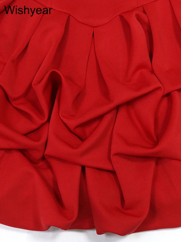 Reverie Strapless Ruffle Bubble Mini Dress