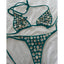 Gaudenzia Rhinestone Push-Up Triangle Micro Bikini Two-piece