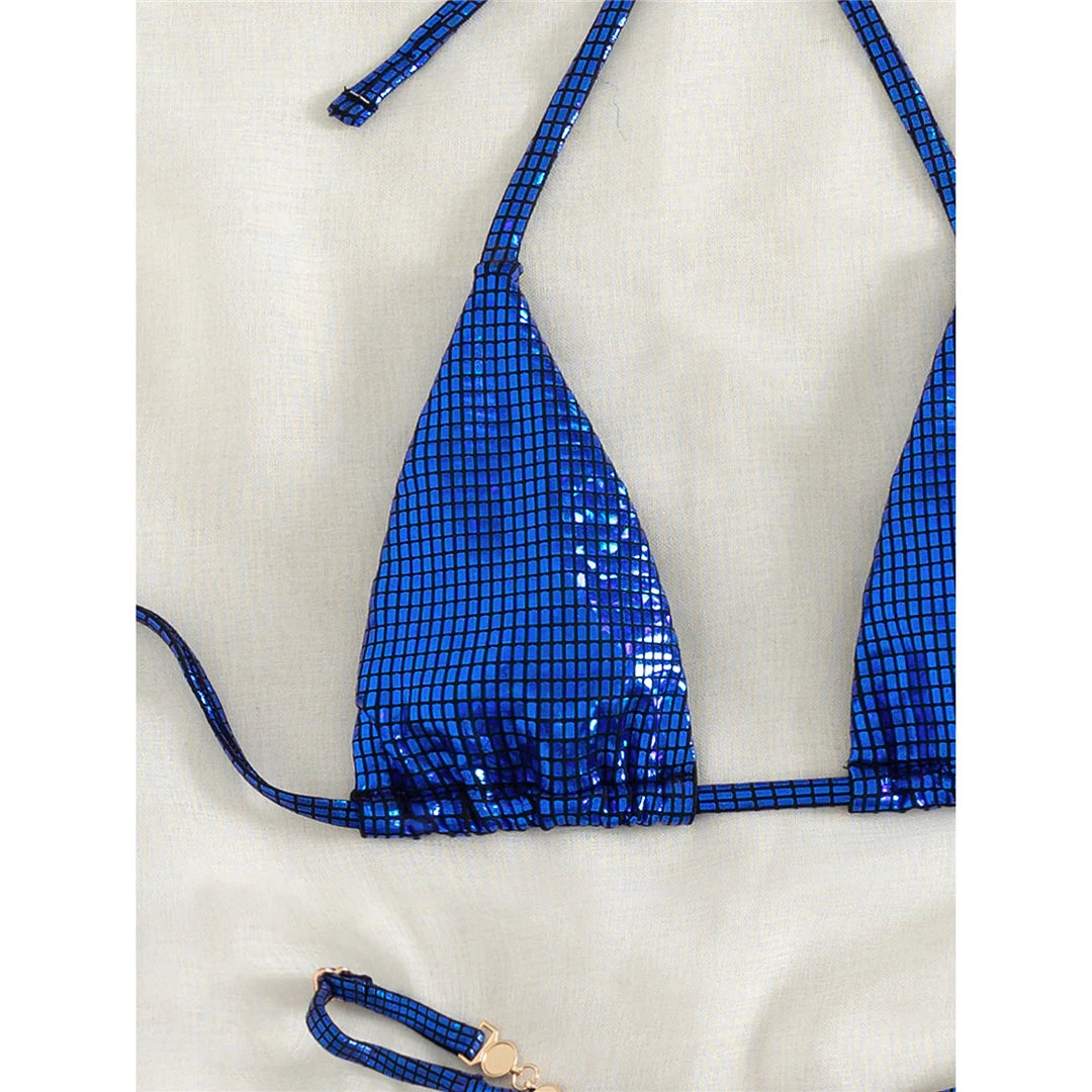 Elysia Rhinestone String Micro Bikini Two-piece