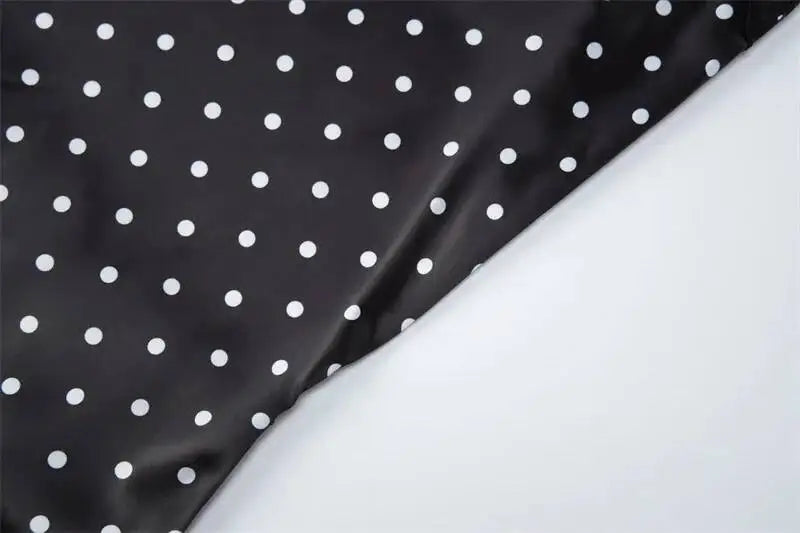 Alessandra Polka-Dot Lace-Up Mini Dress