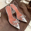 34-45 PVC Transparent Crystal Shoes 2024 Summer New Pointed Odd Heel Shoes Stiletto Ladies Sun Decoration Wild Fairy Shoes