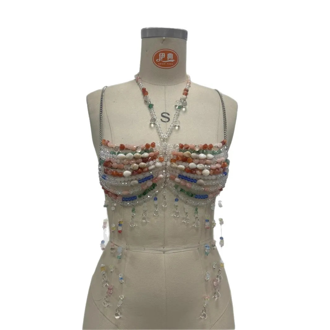 Vivienne Stardust Crystal Beaded Harness Lingerie
