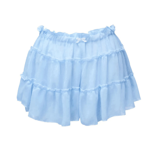 Ruffle Beach Dresses Cover Up Women Long Sleeve Bandeau Dress High Waist Beach Cover ups Summer Bandage Beachwear Dress Clothing