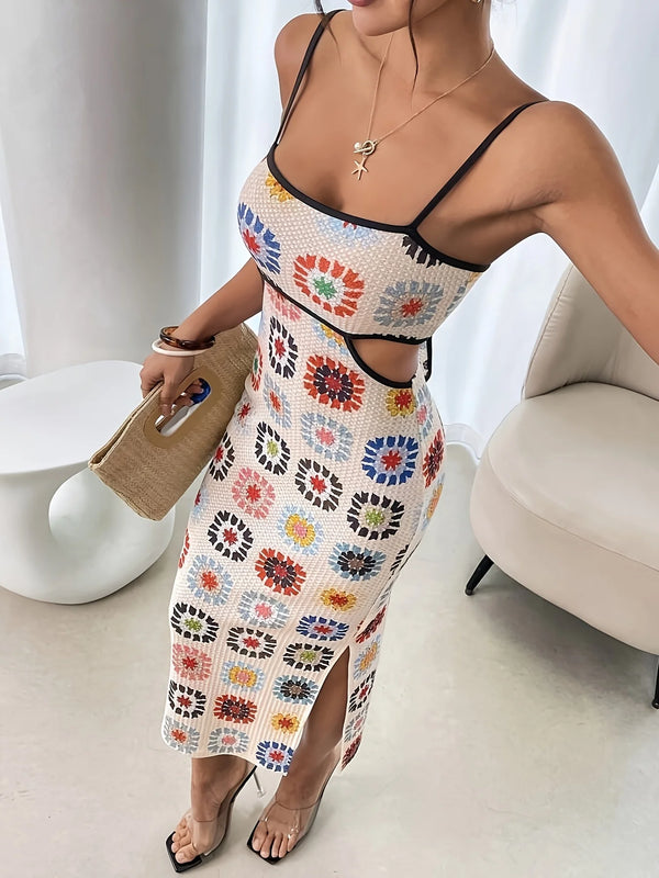 Alessia Floral Strapless Backless Midi Dress