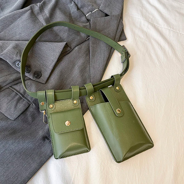 Designer Women Waist Bag 2024 summer Belt bag Phone Pack Trend Candy color Leather Shoulder Crossbody Chest Bags Lady Fanny Pack