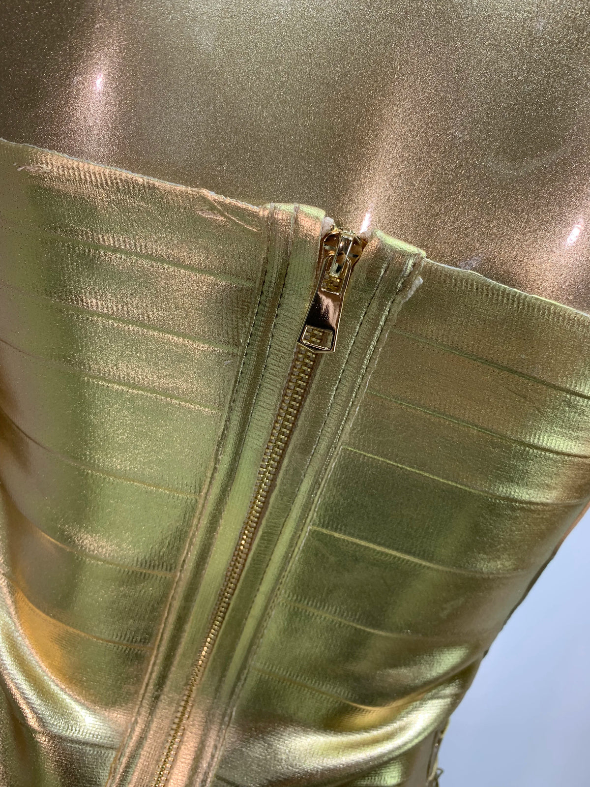 Women Summer Sexy Lacing Bronzing Gold Silver Bodycon Bandage Tops Celebrity Designer Fashion High Street Top