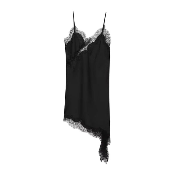 Dahlia Multi-Style Lace-Trim Backless Slip Mini Dress