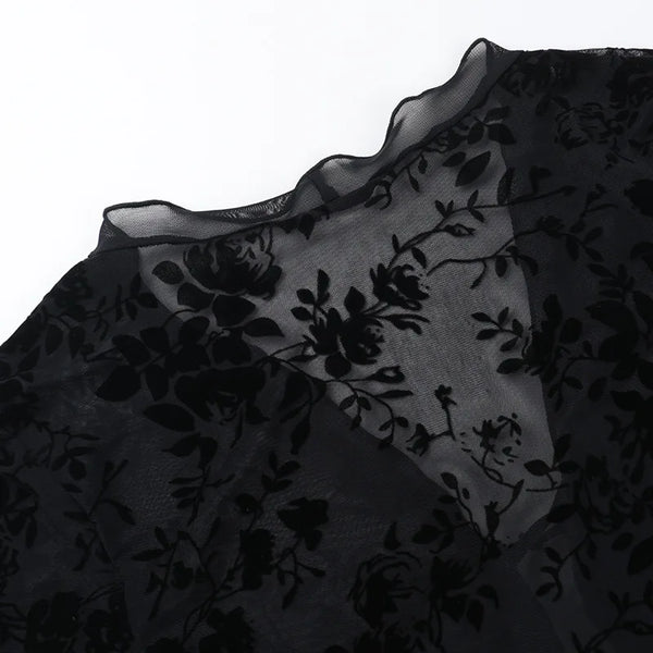 Autumn New Fashionable Chiffon Slim Fit Ruffle Trumpet Sleeve Shirt for Women