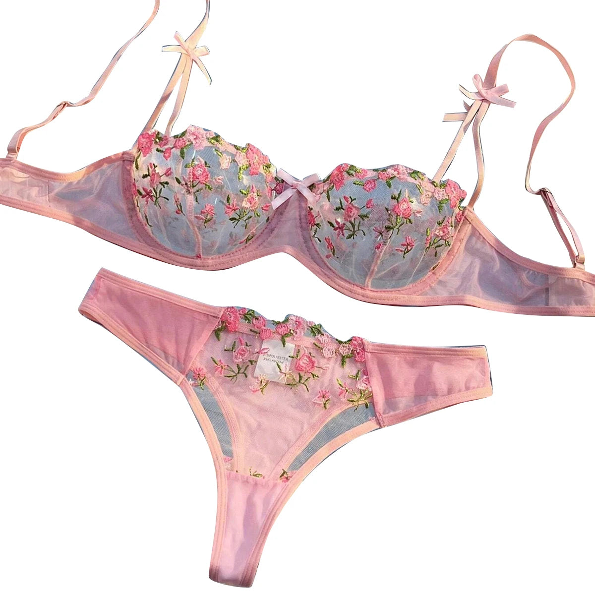 Aminta Floral Embroidery Bra & Panty Lingerie Two-piece Main image