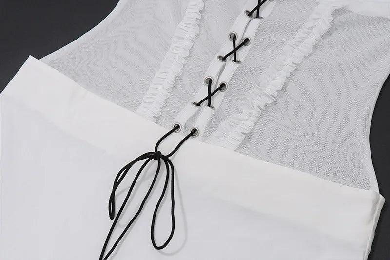 Bianca Lace-Up Cutout Bodycon Mini Dress