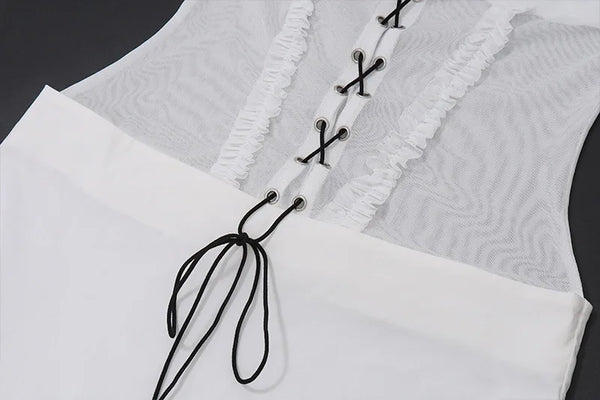 Bianca Lace-Up Cutout Bodycon Mini Dress